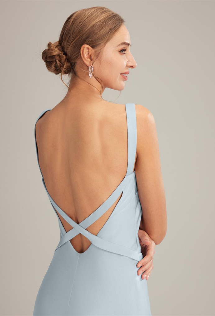AW Sudie Baby Blue  Long Bridesmaid Dresses